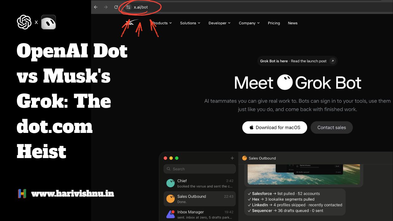 OpenAI Launched Dot, Musk Grabbed dot.com and Pointed It at Grok
