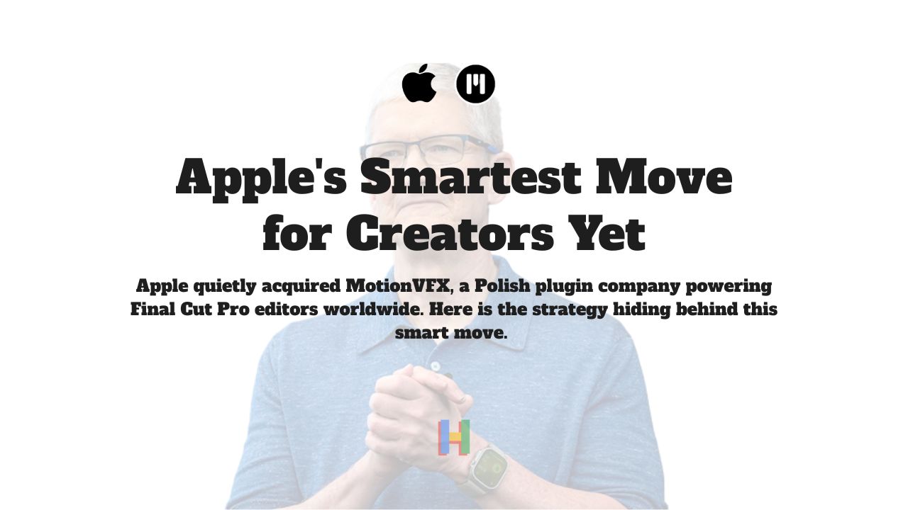 Why Apple Acquiring MotionVFX Is Bigger Than You Think