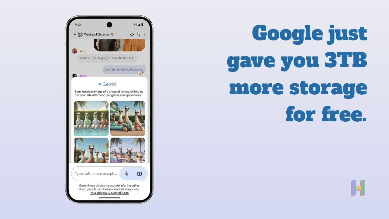 Google AI Pro Gets 5TB Storage at No Extra Cost